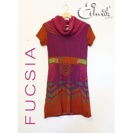 Vestito etnico Field - Fucsia